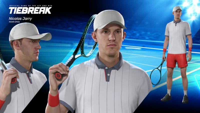 Nicolás Jarry en el videojuego oficial de la ATP.