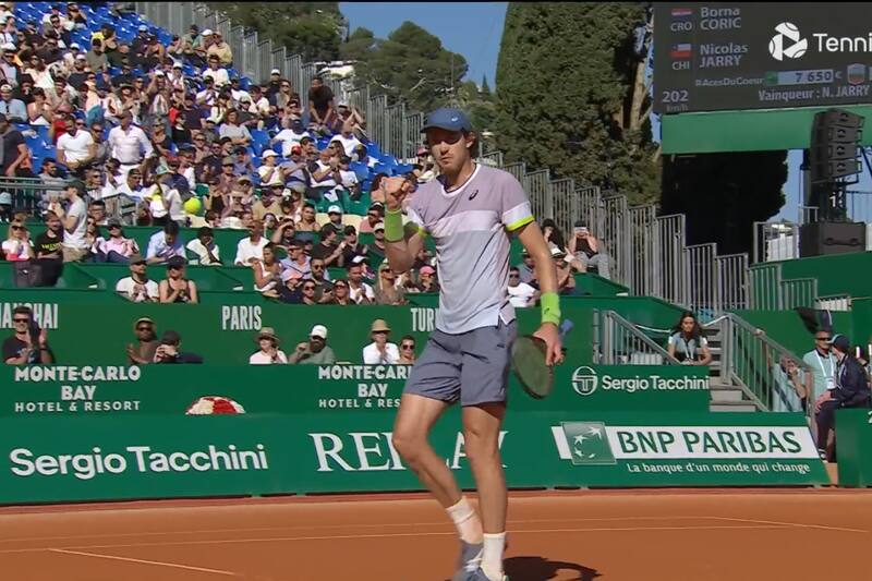 Nicolás Jarry mostró un gran nivel en su debut en el Masters 1000 de Montecarlo.