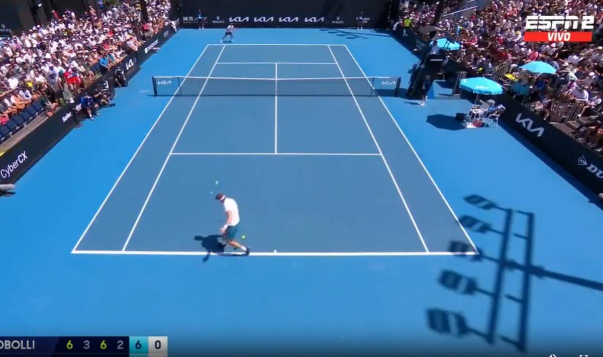 quedó fuera del Abierto de Australia podo después de grave equivocación. Foto: Captura ESPN.