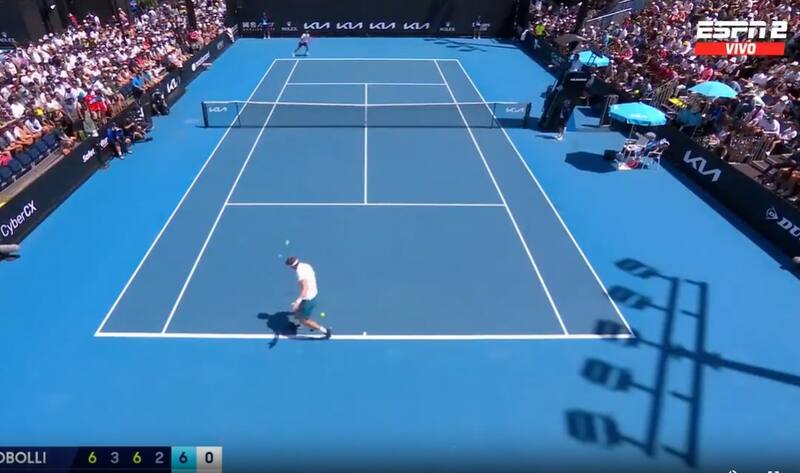 quedó fuera del Abierto de Australia podo después de grave equivocación. Foto: Captura ESPN.