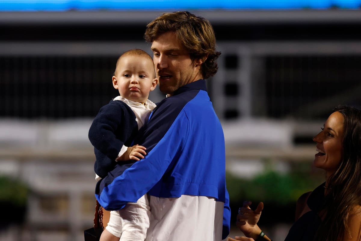 Nicolás Jarry y su hijo Juanito. Agencia Aton.