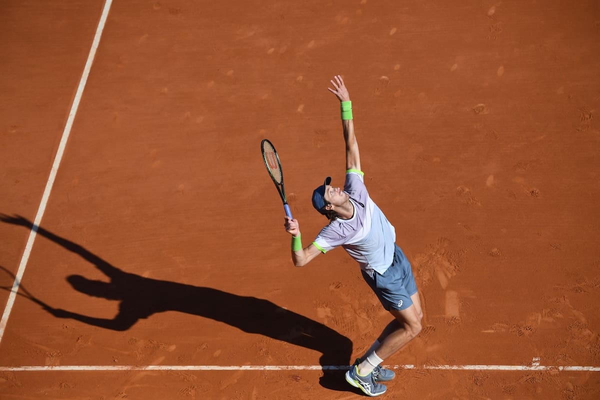 jugando en el Masters 1000 de Montecarlo. (Foto: Prensa Nicolás Jarry)