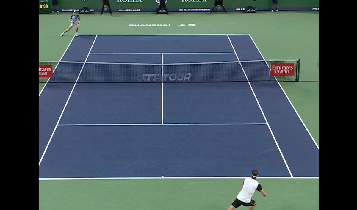 El tenista chileno dejó un punto espectacular en su partido ante Grigor Dimitrov.