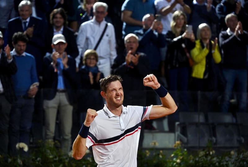 celebrando su triunfo ante Tommy Paul. EFE