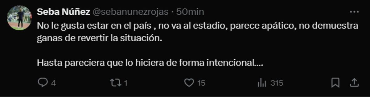 El ex DT del SAU le dio con todo a Gareca.