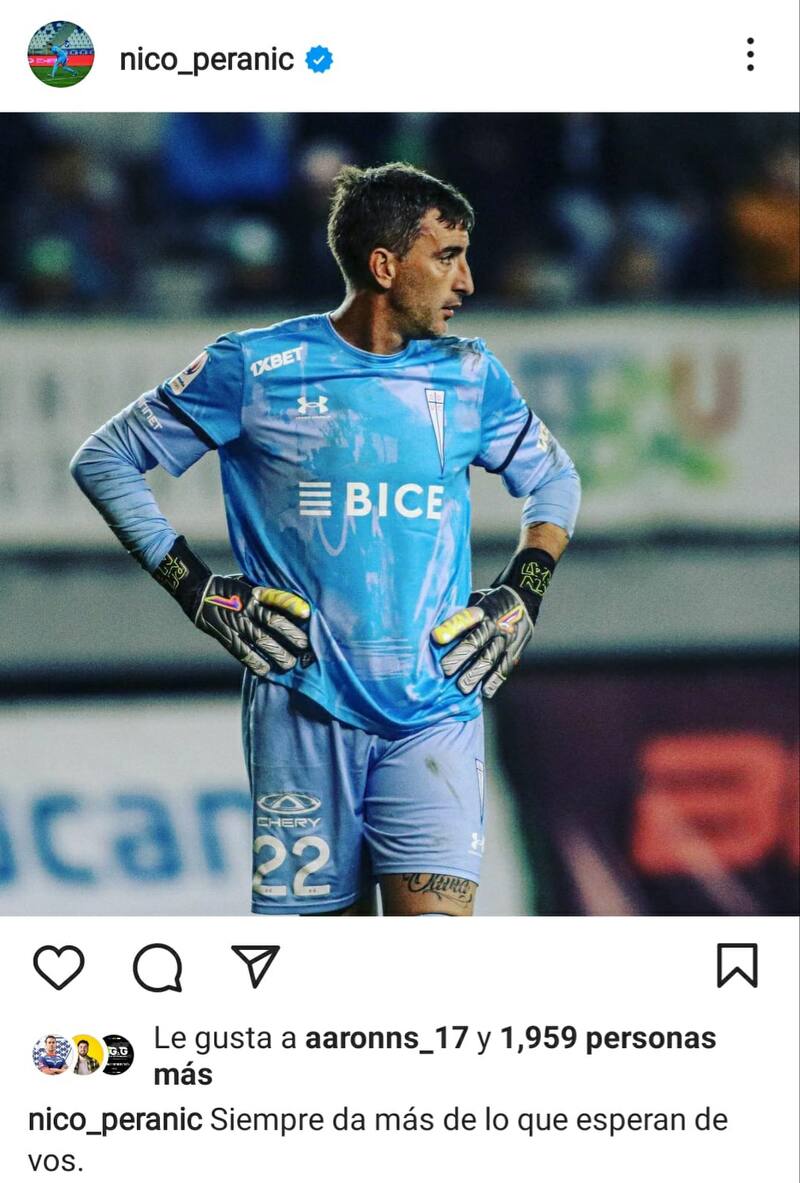 Nicolás Peranic sigue esperando su chance en la UC.