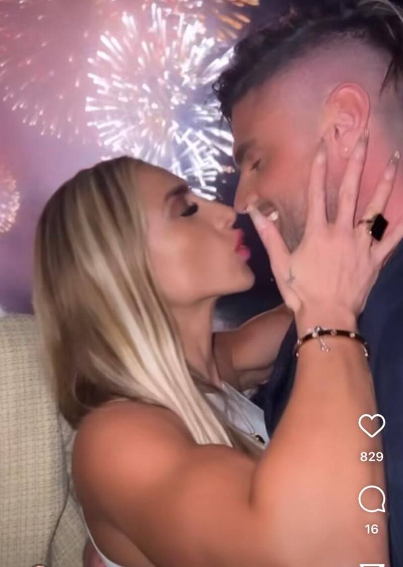 Nicole Moreno y su expareja.