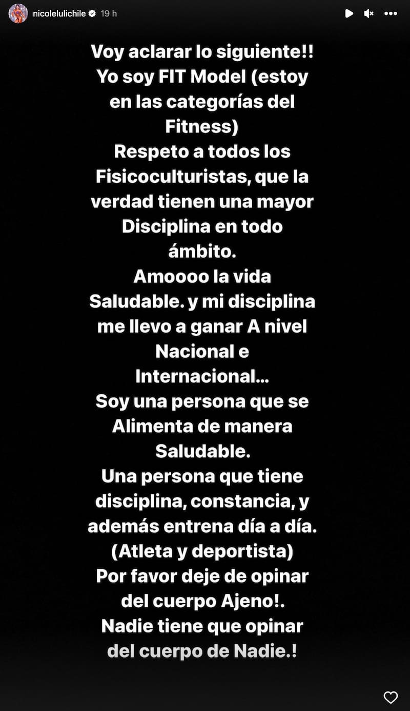 Nicole Moreno alza la voz