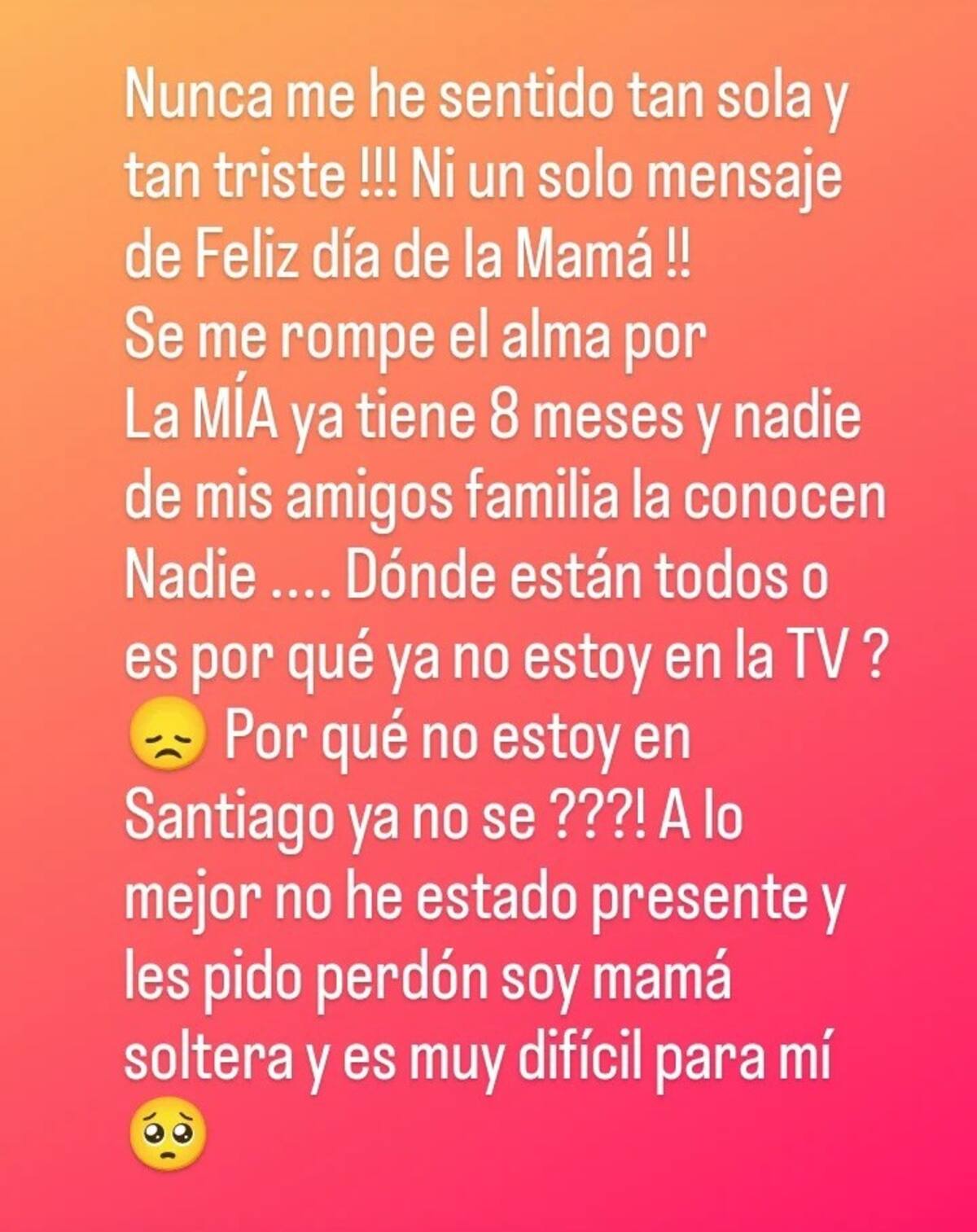 El descargo de Nidyan Fabregat. Créditos: Instagram