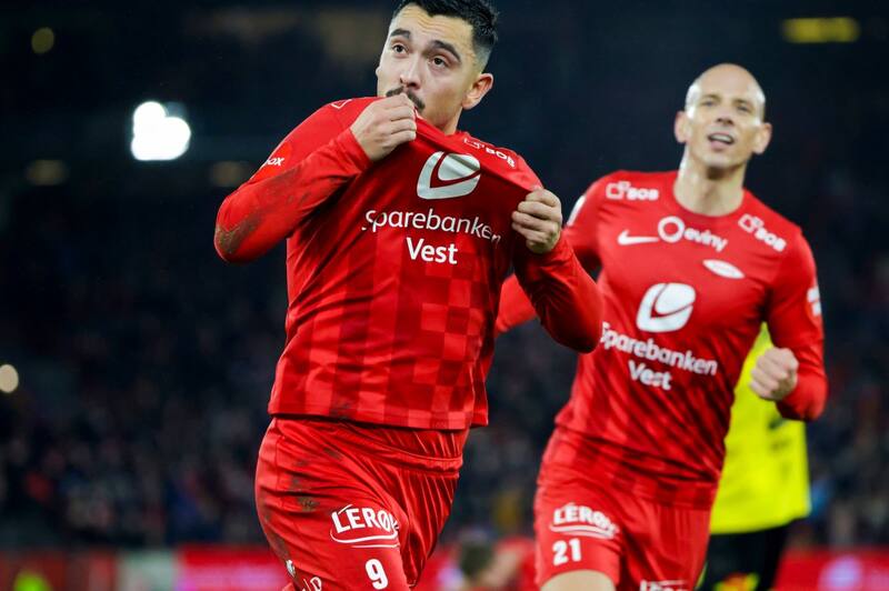 Niklas Castro es el jugador con más participaciones de gol en su equipo, con 8 tantos y 10 asistencias. (Foto: Página Web Brann.no)