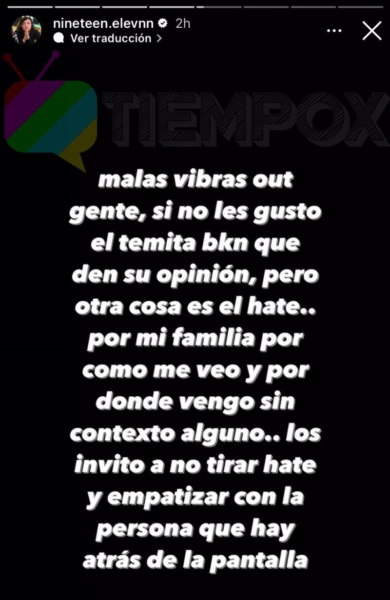 NineTeen Elevenn se defiende en redes. Foto: Instagram.