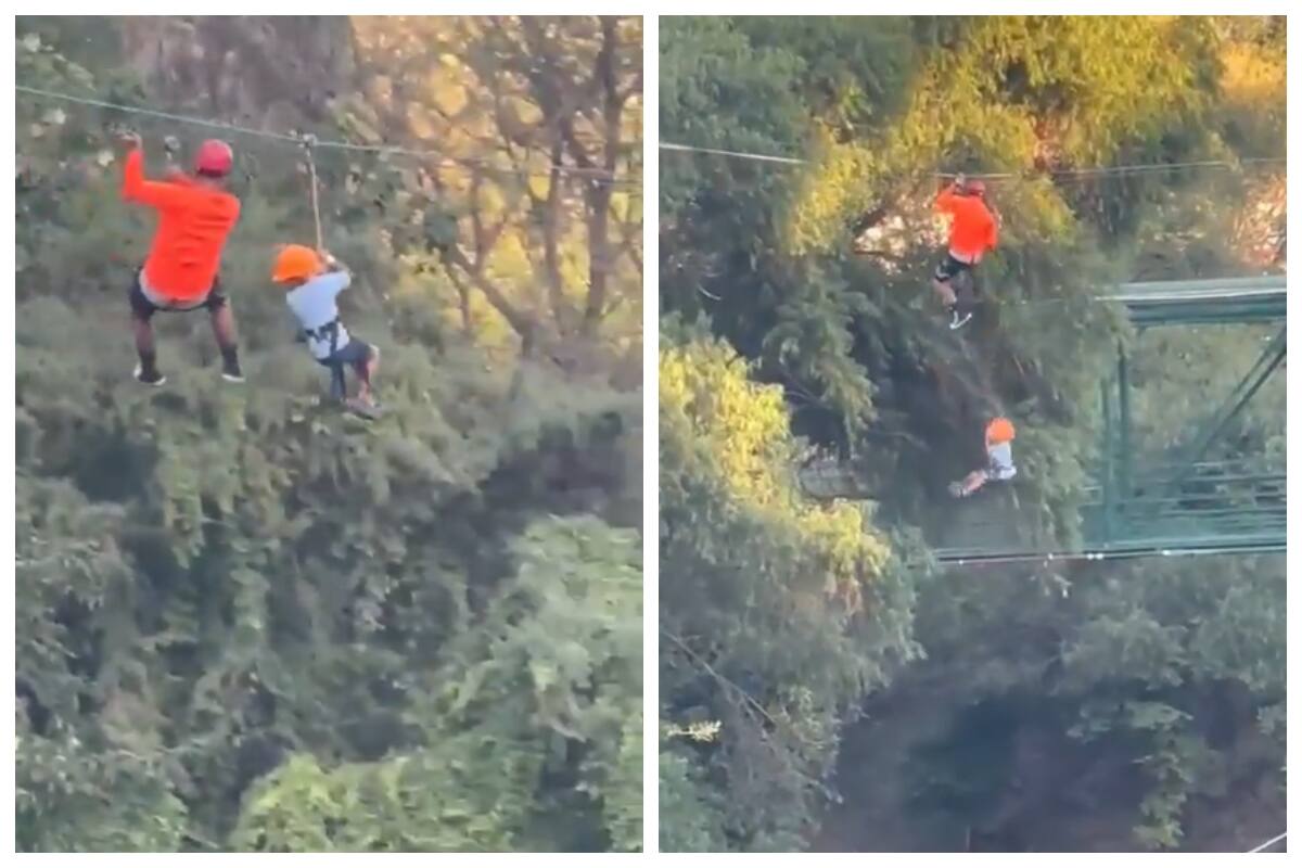 Un niño cayó desde una tirolesa y causó un momento de angustia.