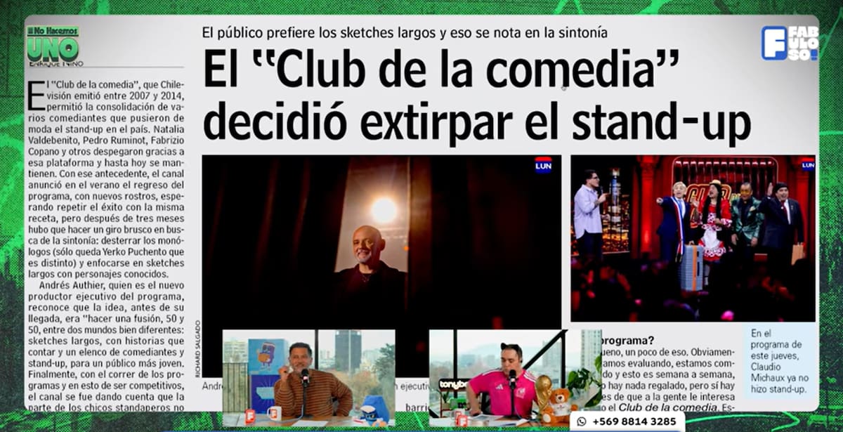 El programa de Ruminot y Miranda en Somos Fabuloso. Foto: Reproducción.