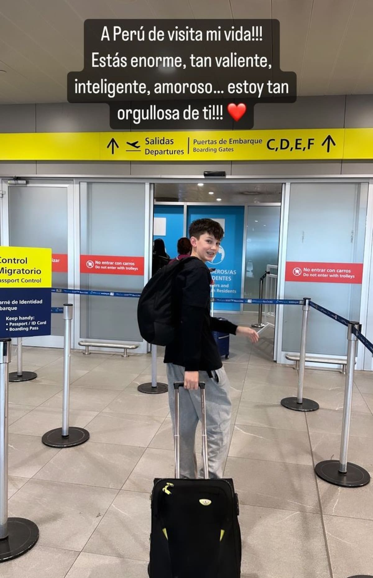 Wilma González chocha con su hijo Noah. Créditos: Instagram