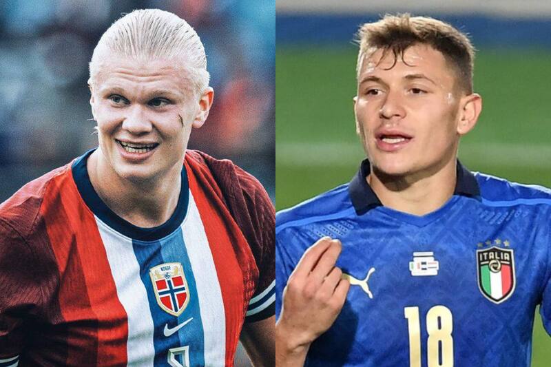 Erling Haaland y Nicolo Barella pretenden liderar a sus respectivas selecciones.