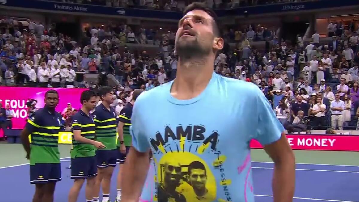 VIDEO | Novak Djokovic y un tremendo homenaje a Kobe Bryant por su Grand Slam número 24