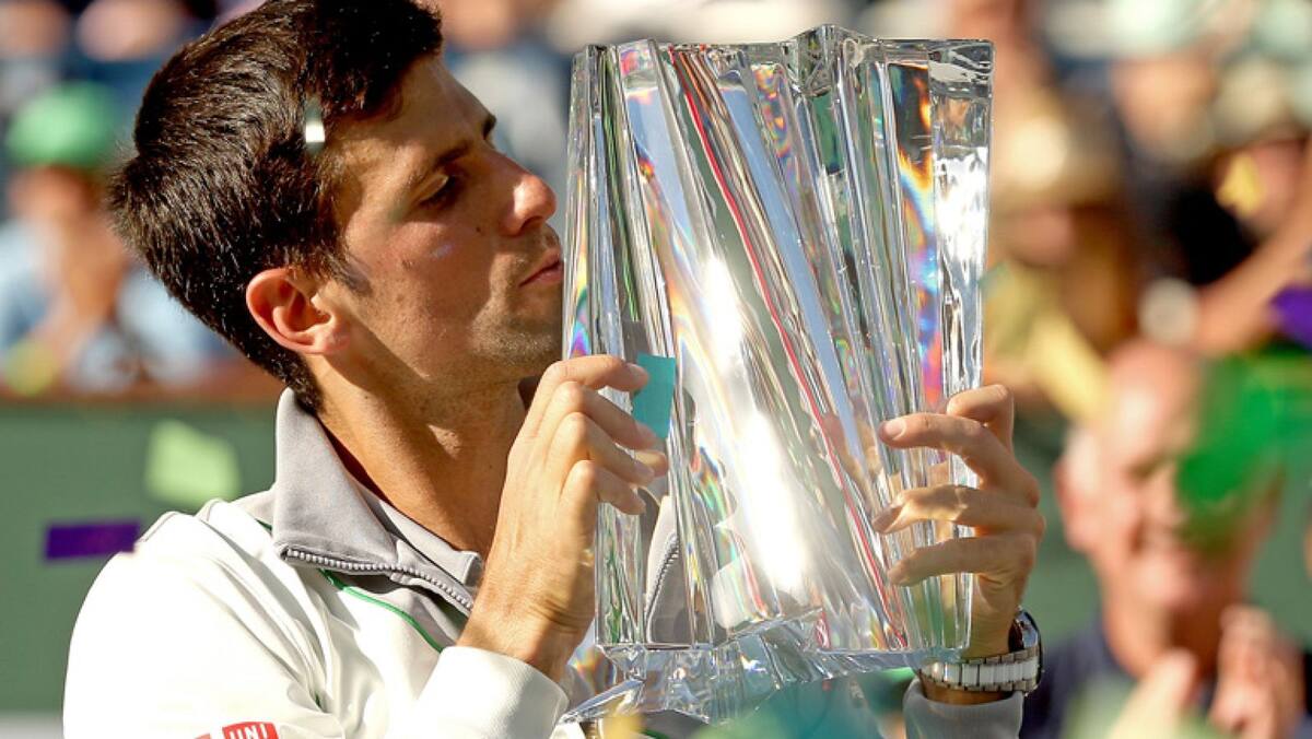 levantando el título de Indian Wells en 2014. Foto: RTVE.