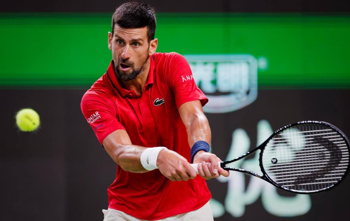 . El serbio en el Masters 1000 de Shanghái. Foto: EFE.