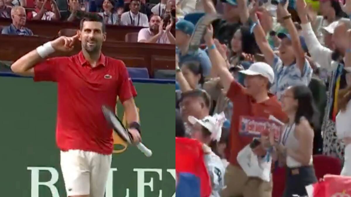 Se pasó: el infartante punto que ganó Novak Djokovic en el Masters 1000 de Shanghái
