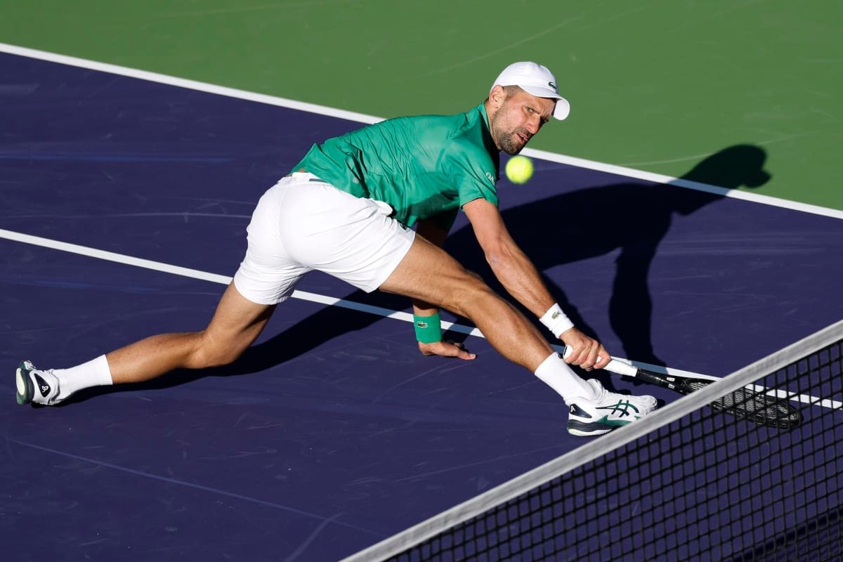 , tenista serbio, fotografiado en el Masters 1000 de Indian Wells 2025. Foto: EFE.