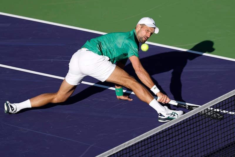 , tenista serbio, fotografiado en el Masters 1000 de Indian Wells 2025. Foto: EFE.
