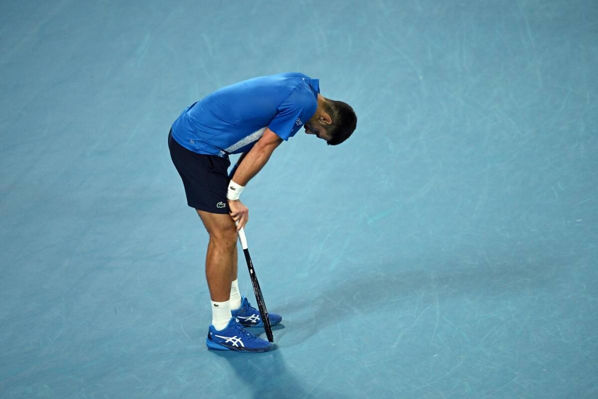 sufrió físicamente en su batalla con Alcaraz. Foto: EFE.