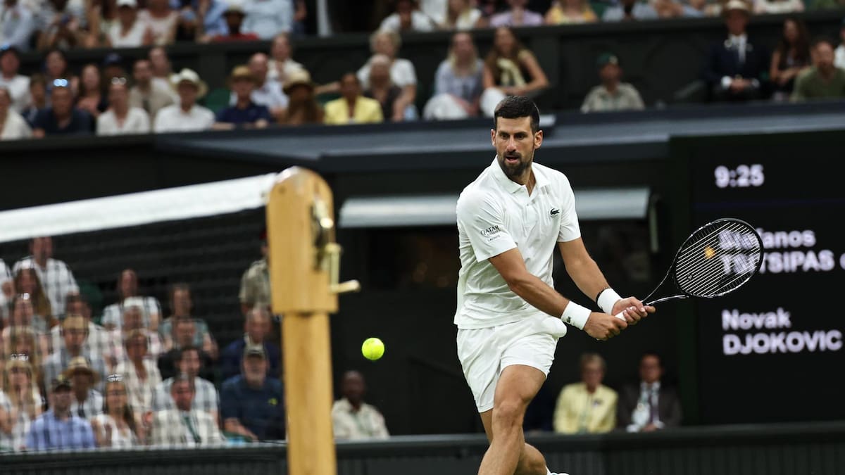 Djokovic le gana el primer gallito a Sinner en Wimbledon