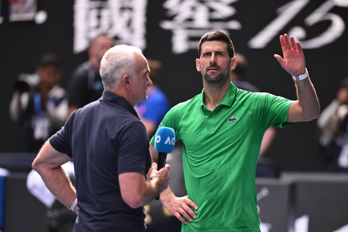 Al serbio lo trataron de "perseguidor" en el tenis y se molestó. Foto: Agencia EFE.