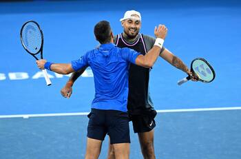 Djokovic y Kyrgios partieron con todo en el dobles del ATP de Brisbane