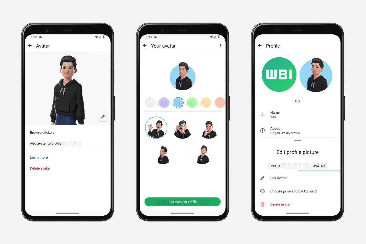 Es posible personalizar el avatar para añadirlo como perfil.