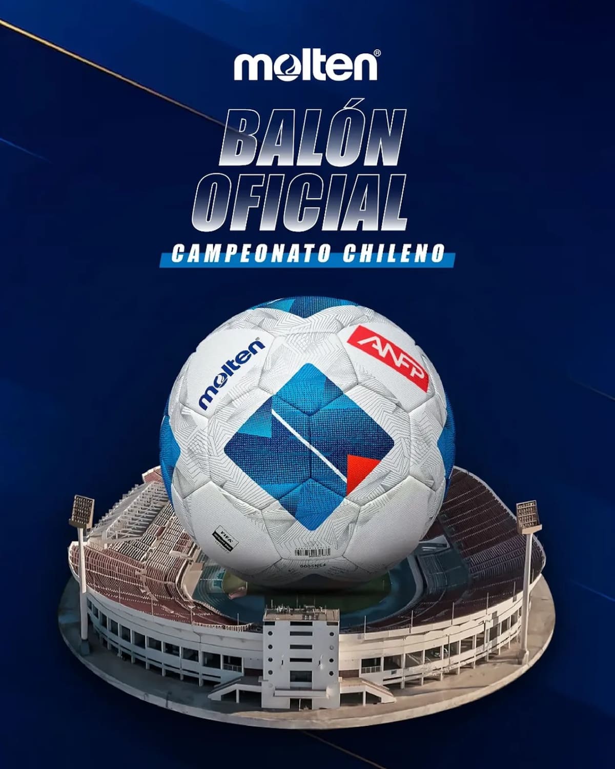 Nueva pelota del fútbol chileno. Foto: Instagram
