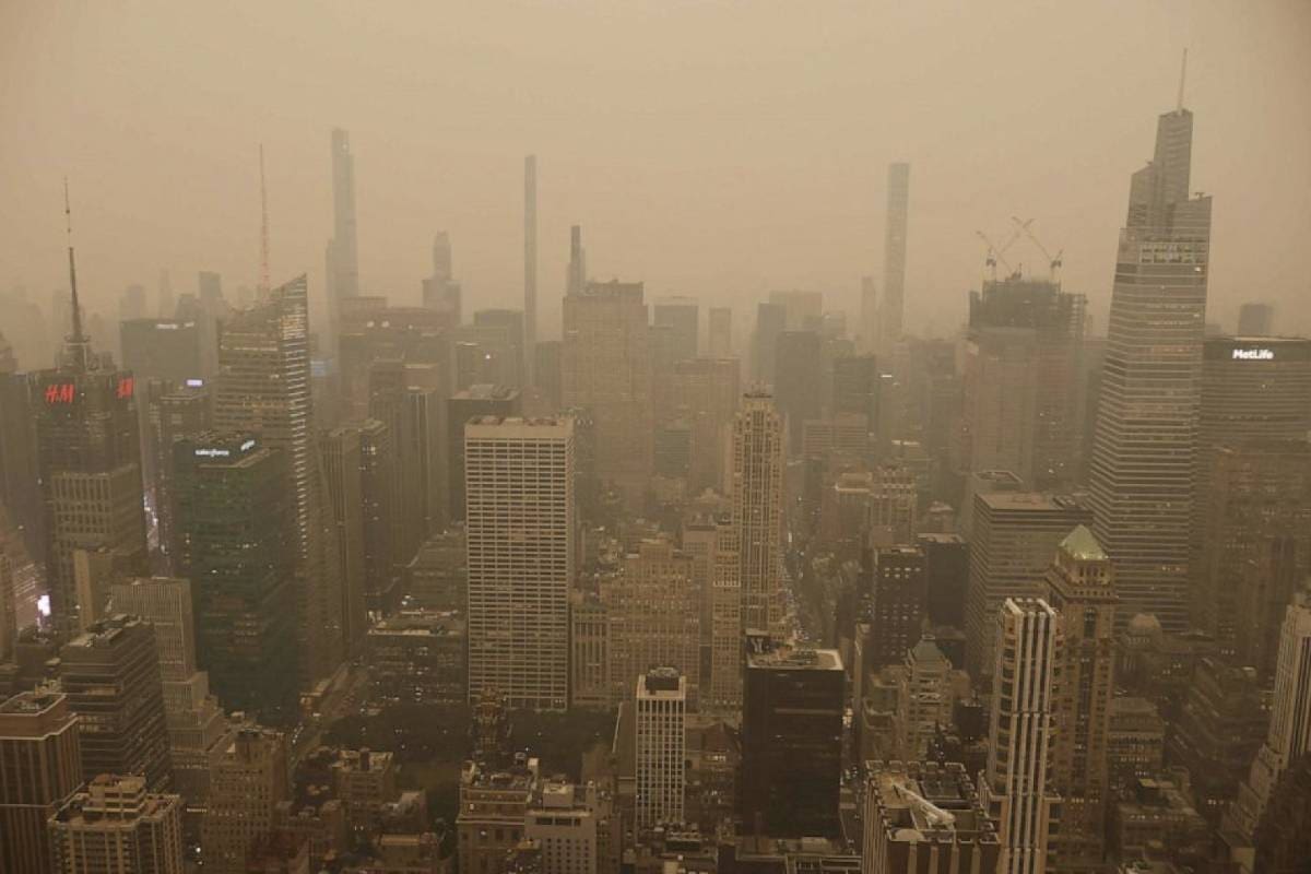 El humo proveniente de los incendios en Canadá han afectado la "Gran Manzana".