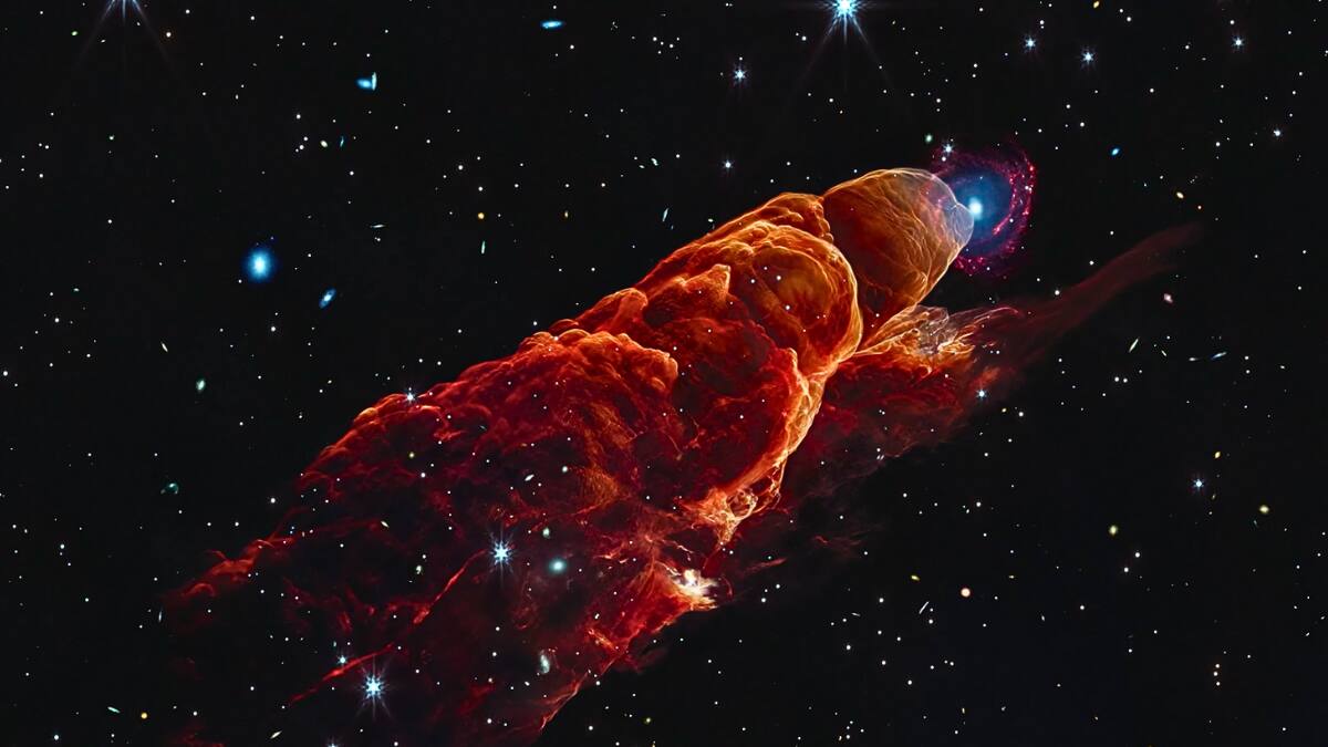 Astrónomos descifran enigmático “tornado cósmico”: su estructura tiene similitudes con el sistema solar