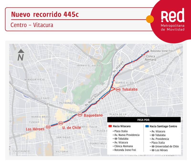 Este servicio conectará las comunas de Santiago con Vitacura. Foto: DTPM.