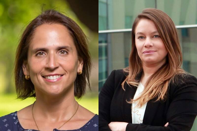 En la imagen se observan Carolina Leitao y Jimena Jara Quilodrán, respectivamente.