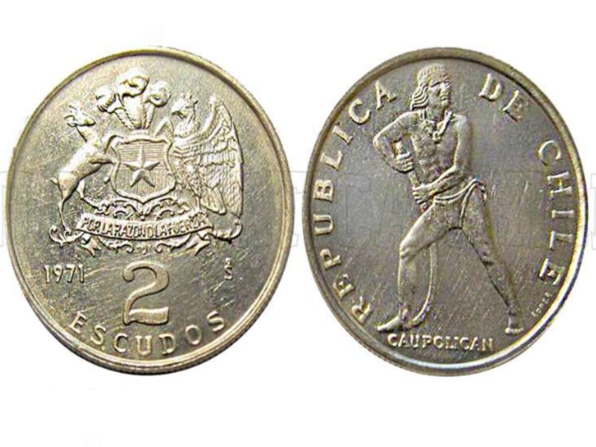 Así es la antigua moneda de dos escudos.