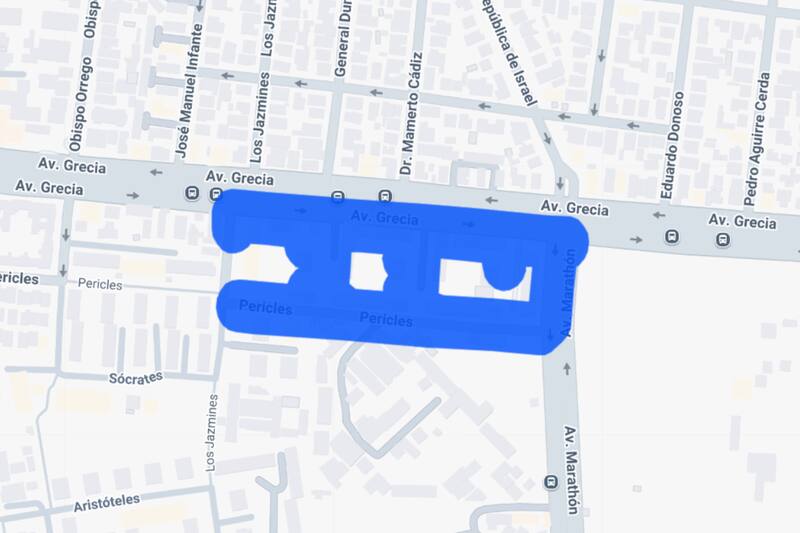 Sector afectado por el corte de luz.