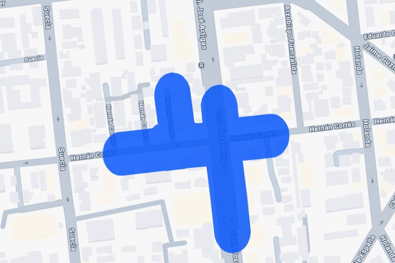 Esta zona también sufrirá la interrupción del suministro eléctrico durante la jornada del miércoles. Créditos: Enel.