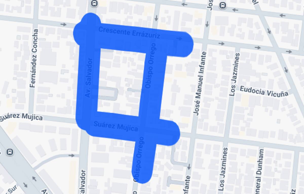 El corte está programado hasta las 17:00 horas en este sector. Foto: Enel.