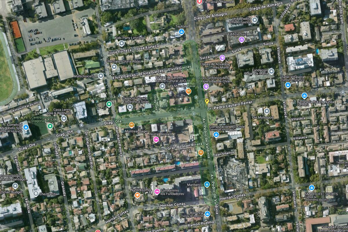 Sector afectado por el corte de agua.