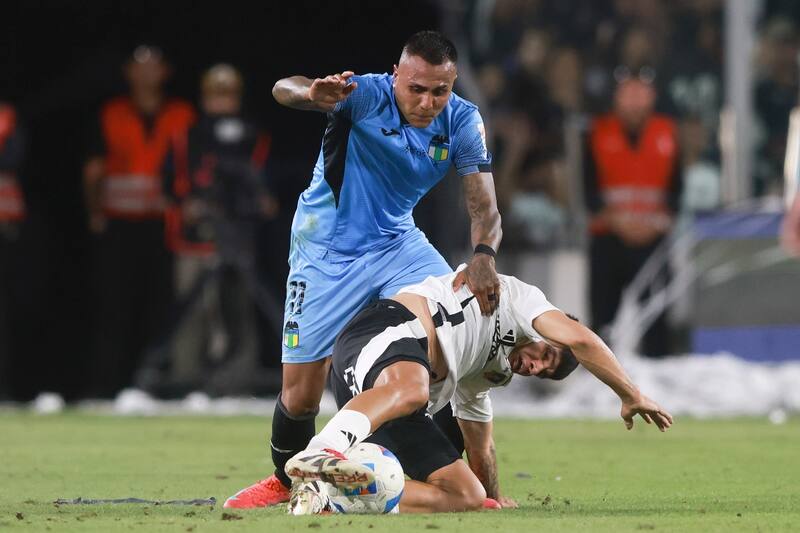 Juan Leiva en el duelo entre Colo Colo y los Celestes. Foto: Aton.