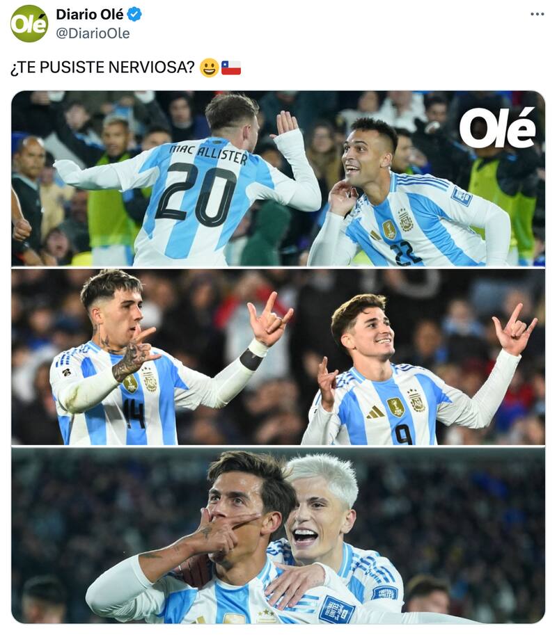 Olé y su indirecta a Carlos Palacios.