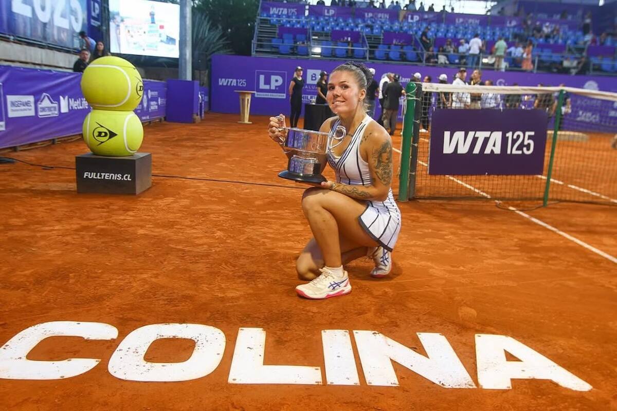 La tenista ucraniana ingresó al Top 100 luego de ganar el WTA 125 de Colina en Chile. Foto: @_drones4ua.org_