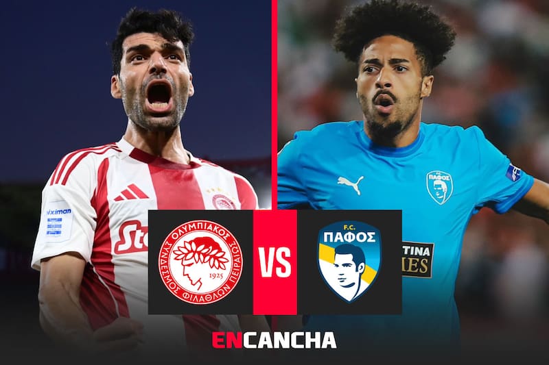 por la fecha 1 de la Champions League. Foto: Prensa Olympiacos y Pafos.