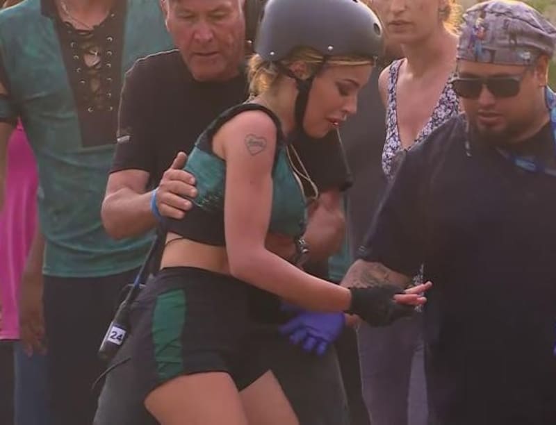 El día en que Oriana Marzoli se accidentó en la competencia. Créditos: Pantallazo Canal 13