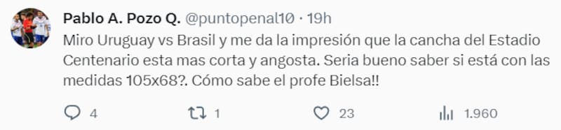 El comentario de Pablo Pozo sobre Marcelo Bielsa en redes sociales