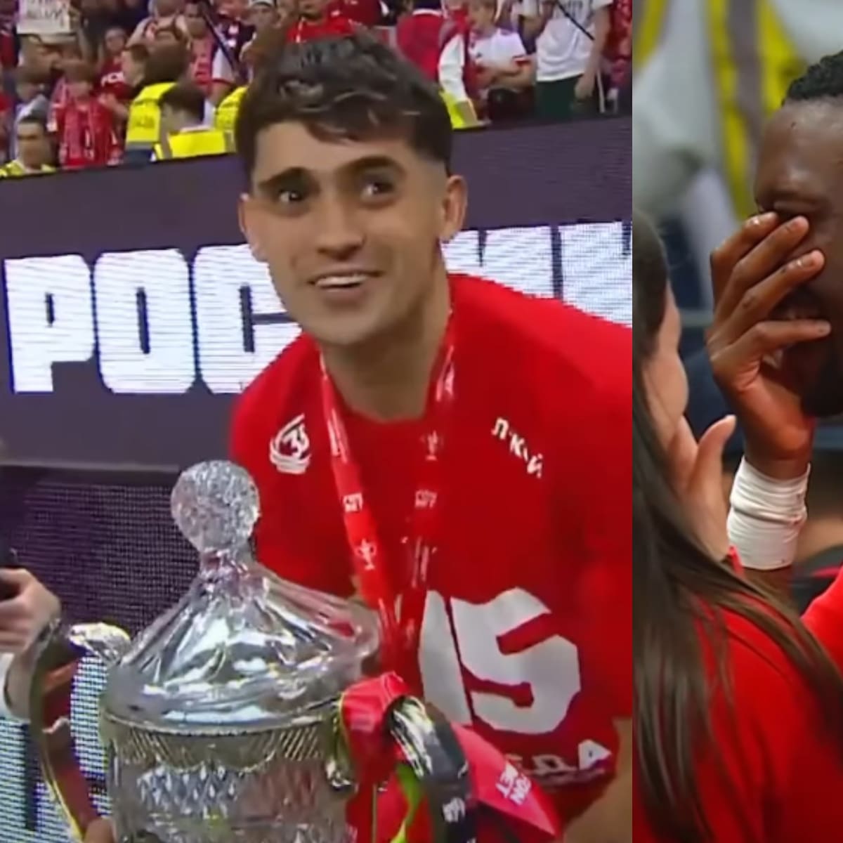VIDEO | El blooper del año: Pablo Solari fue campeón en Rusia, quiso levantar la copa y la rompió