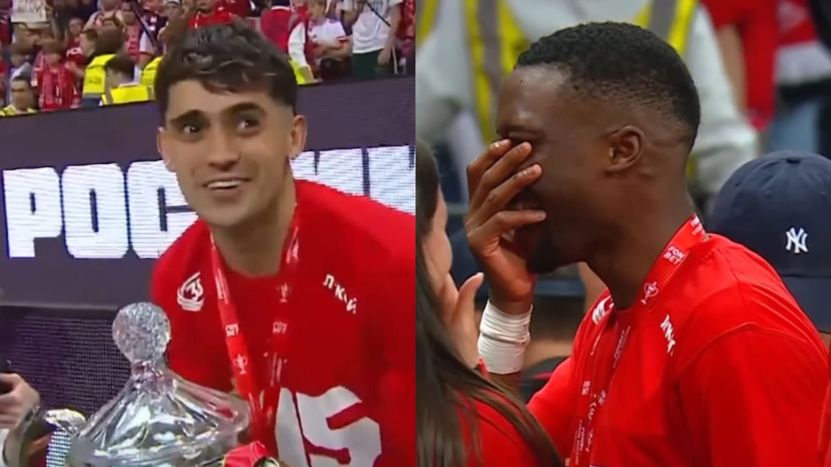 VIDEO | El blooper del año: Pablo Solari fue campeón en Rusia, quiso levantar la copa y la rompió