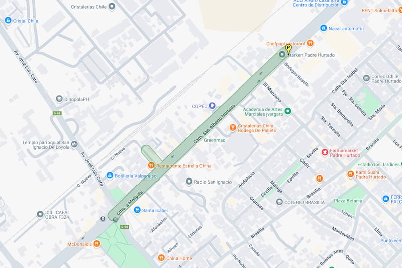 Sector afectado por el corte de agua.