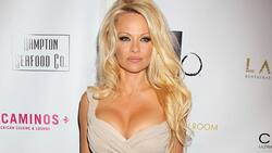 Pamela Anderson luce su rostro natural con despampanante vestido en la Semana de la Moda en París